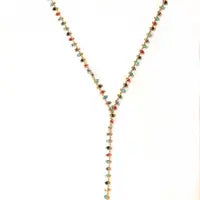 Multi Color Lariat Necklace