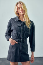 Load image into Gallery viewer, Black Denim Dress
