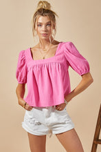 Load image into Gallery viewer, Sally Square Neck Babydoll Top
