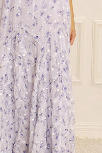 Violet Floral Maxi Dress