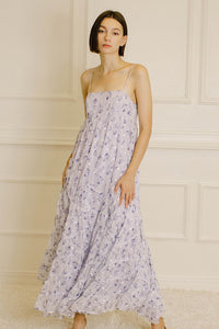 Violet Floral Maxi Dress