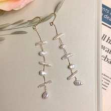 Load image into Gallery viewer, Irregular Shapes of Baroque Pearls Drop Earrings
