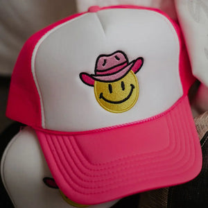 Cowboy Smiley Trucker Hat