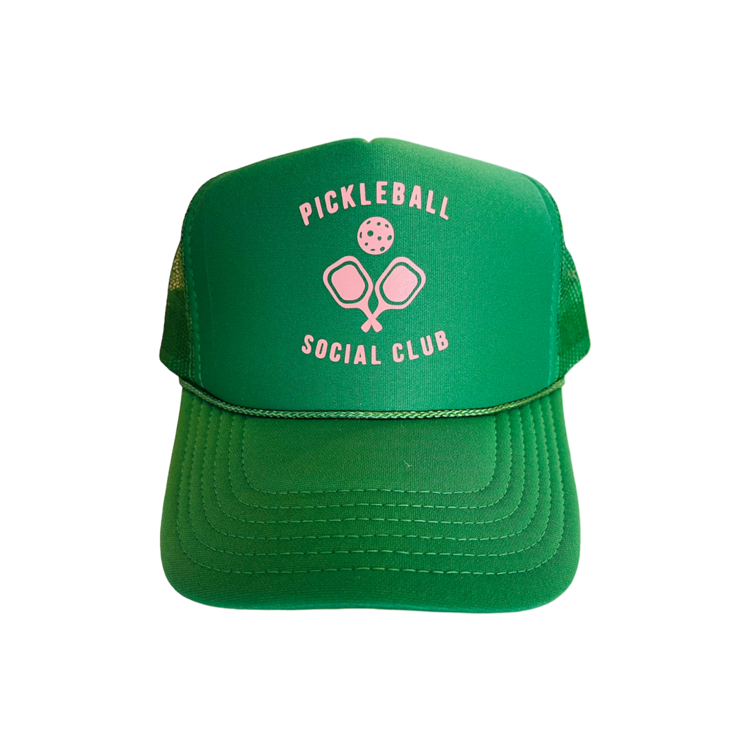 Pickleball Social Club Kelly Green Trucker