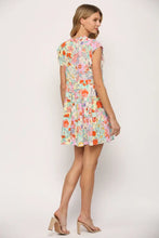 Load image into Gallery viewer, Lace Trim Patchwork Print Dress
