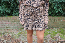 Load image into Gallery viewer, Leopard Ruched Skirt
