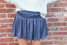 Load image into Gallery viewer, Navy Smocked Skort
