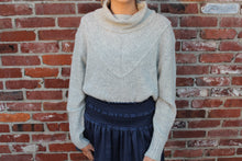 Load image into Gallery viewer, Heather Grey Cowl Neck Sweater
