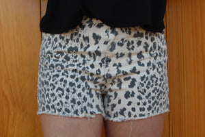 Leopard Denim Shorts