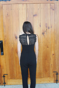 Amber Lace Black Jumpsuit