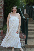 Load image into Gallery viewer, Bre Beige Gingham Maxi Dress
