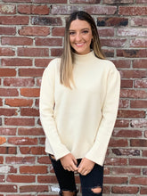 Load image into Gallery viewer, Cream Mock Neck Long Sleeve Sweater
