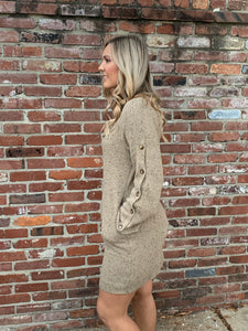 Taupe Multicolor Knit Dress