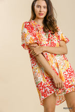 Load image into Gallery viewer, Sadie Floral Dress -Red
