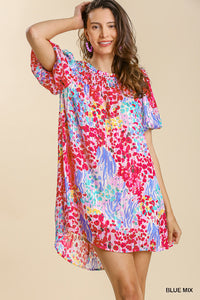 Sadie Floral Dress - Blue