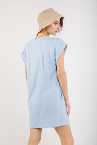 Sky Pocket T-shirt Dress