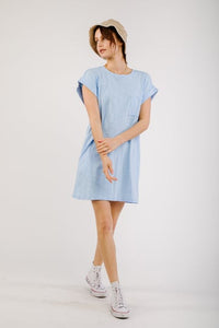 Sky Pocket T-shirt Dress