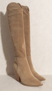 clara khaki boots