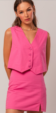 Load image into Gallery viewer, Hot Pink Linen Skirt
