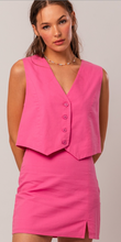 Load image into Gallery viewer, Hot Pink Linen Vest
