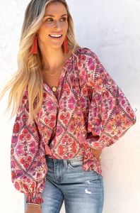 Pink Paisley Blouse