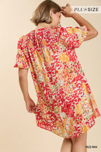 Load image into Gallery viewer, Sadie Floral Dress -Red
