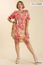 Load image into Gallery viewer, Sadie Floral Dress -Red
