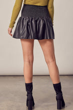 Load image into Gallery viewer, Black Faux Leather Skort
