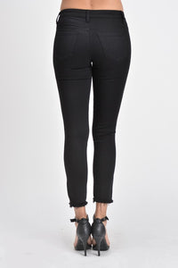 Black Skinny Jean with Zipper Detail