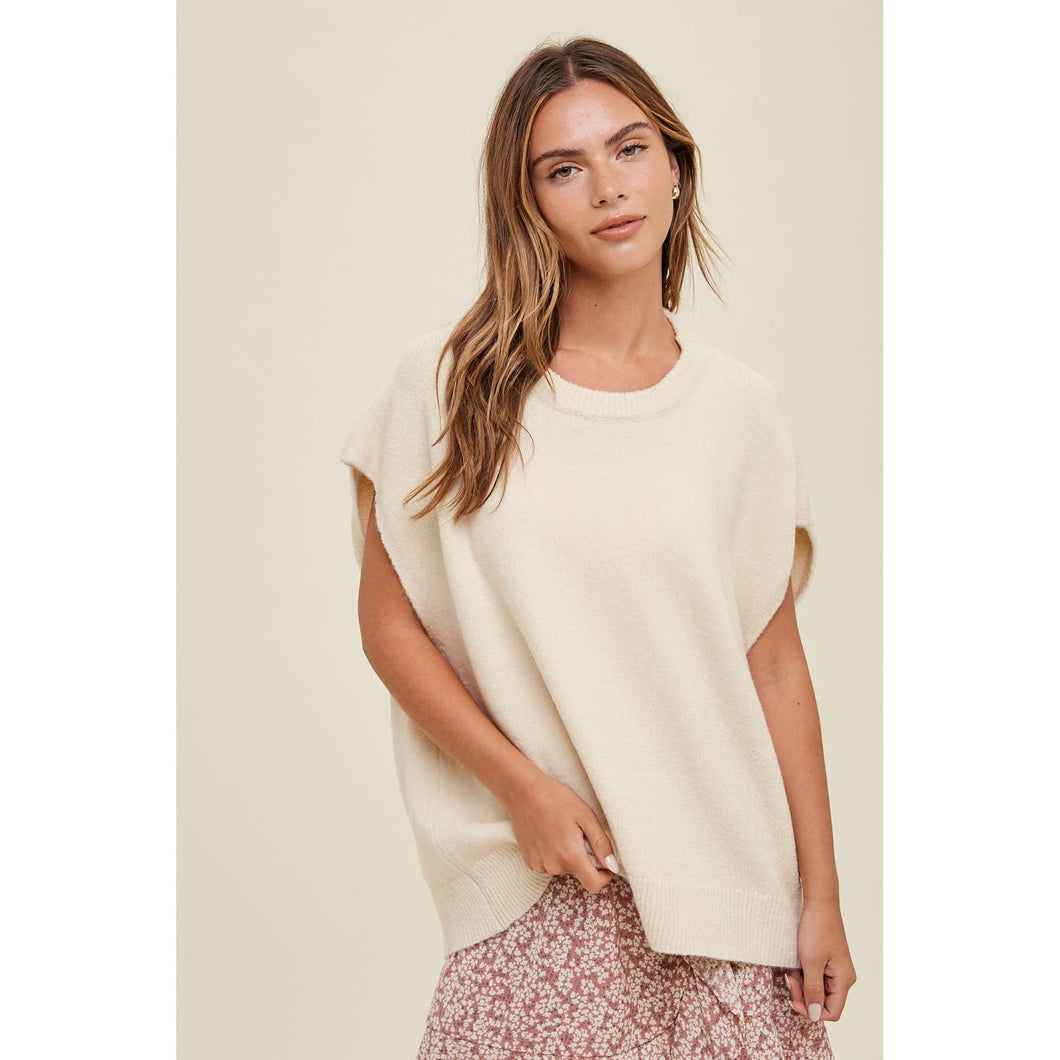 Tara Cream Sweater Vest