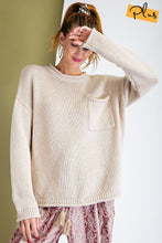 Load image into Gallery viewer, Curvy Oatmeal Pocket Sweater
