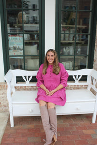 Pink Corduroy Dress