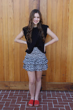Load image into Gallery viewer, Taupe Leopard Smocked Skirt

