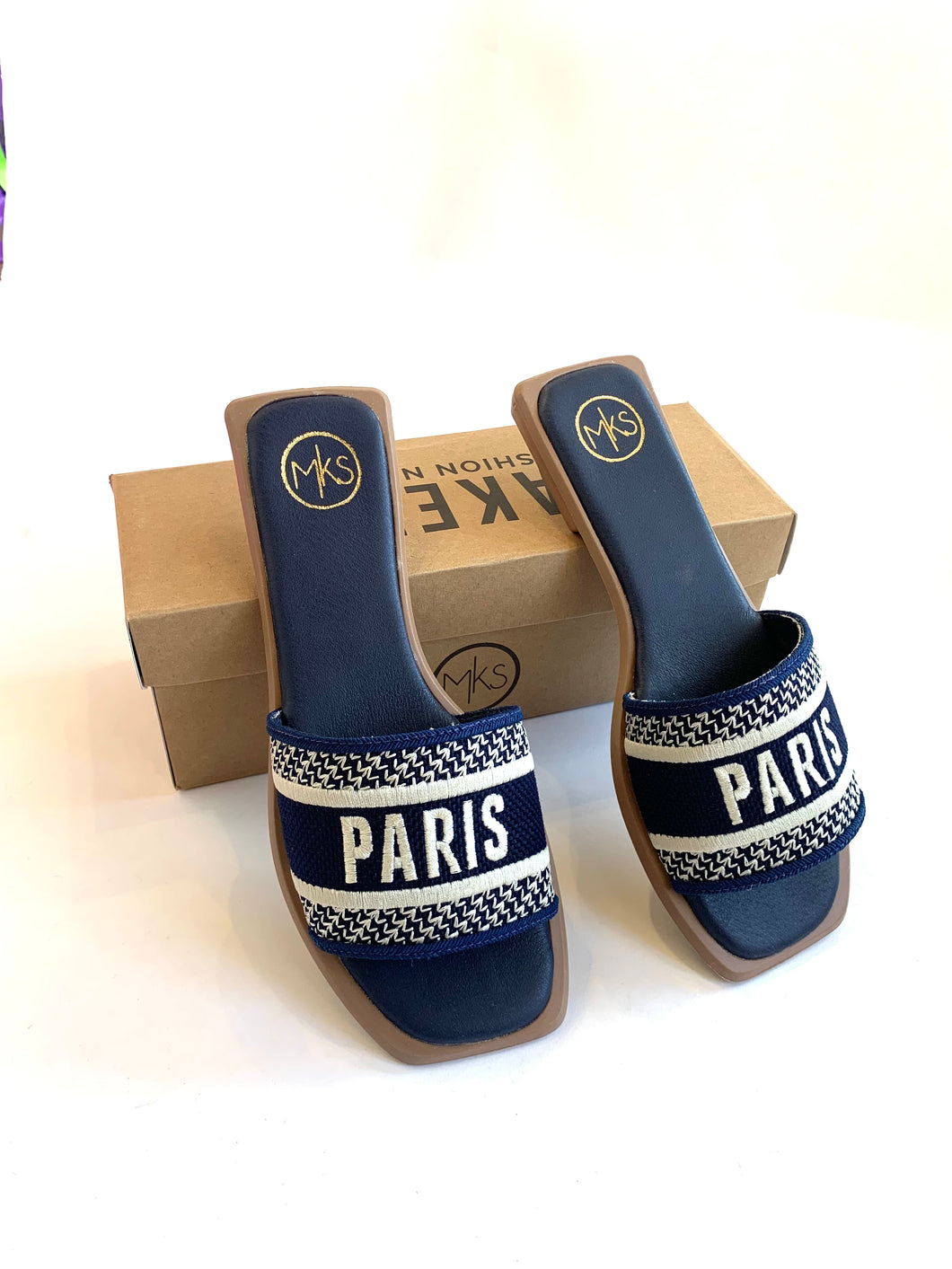Paris Navy Sandals