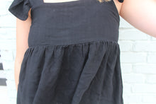 Load image into Gallery viewer, Black Linen Babydoll Top
