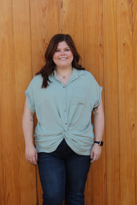 Olive Twist Curvy Top