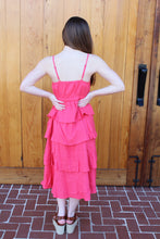 Load image into Gallery viewer, Fuchsia Tiered Midi Dress
