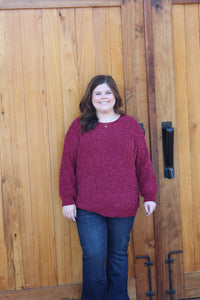 Burgundy Chenille Curvy Sweater