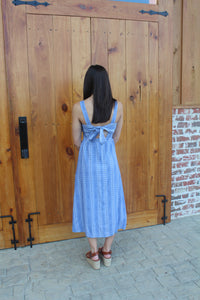 Blue Stripe Midi Dress