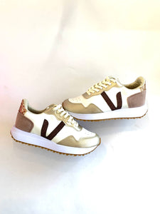 Ace Bronze Glitter Sneakers