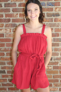 Rust Red Romper