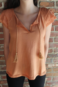 Clay Double Ruffle Top