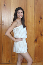 Load image into Gallery viewer, Taupe Stripe Romper
