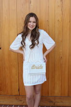 Load image into Gallery viewer, White &amp; Cream Sequin Beaded Mini Dress

