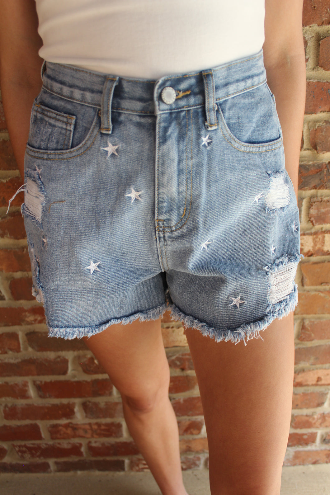 Star Denim Shorts