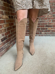 clara khaki boots