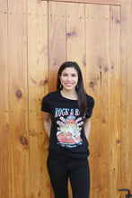 Load image into Gallery viewer, Rock &amp; Roll Black Graphic Tee
