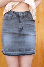 Load image into Gallery viewer, Black Acid Wash Mini Skirt
