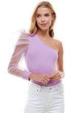 Load image into Gallery viewer, Lavender One Shoulder Bodysuit
