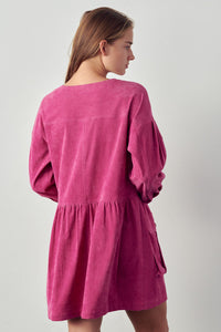 Pink Corduroy Dress